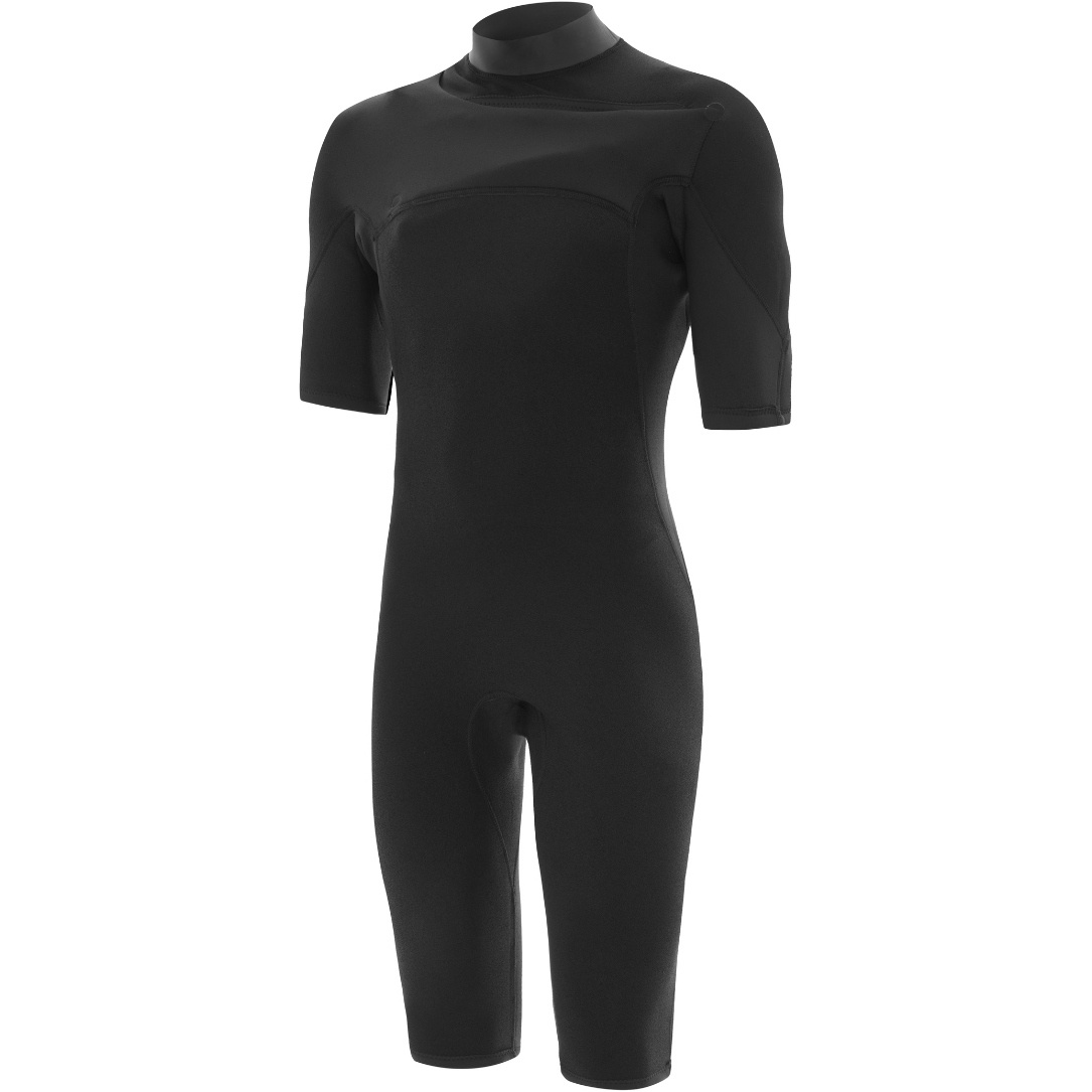 2026 Nyord Mens Solu Yulex 2/2mm Chest Zip Shorty SOLM22SLCZ001 - Black